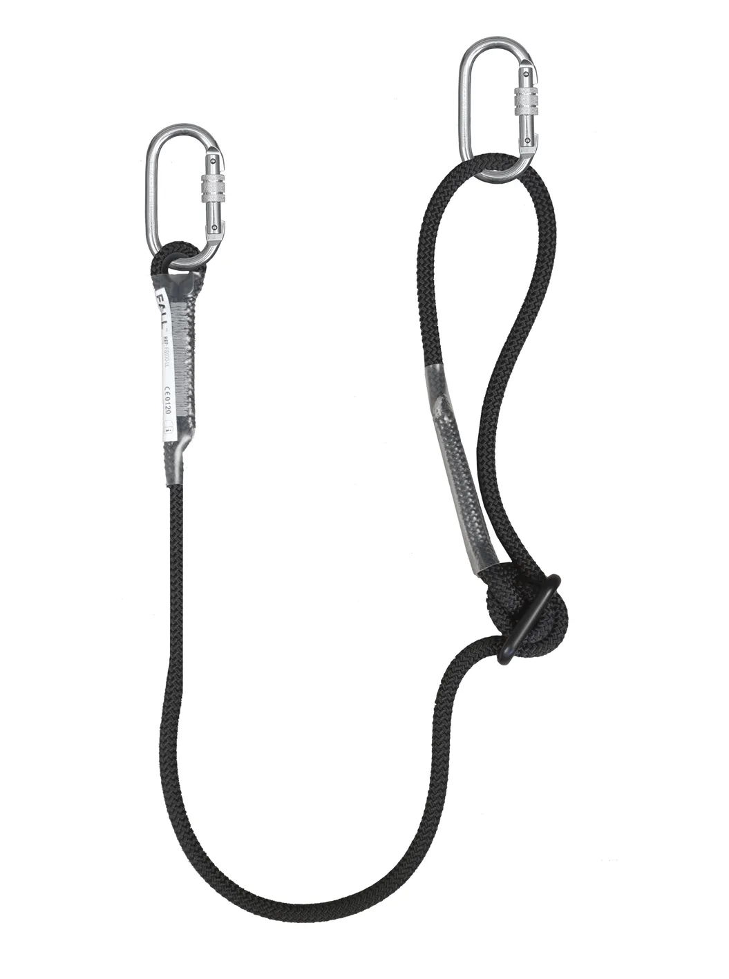 Tau til mast 2 m FallSafe FS030, justerbar med 2 karabinkroker