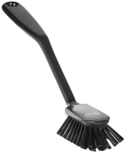 Vikan Opvaskebørste m/skrabekant, 280 mm, Medium, Sort