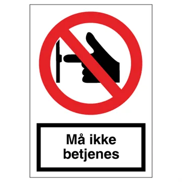 SKILT - Ikke i bruk, Plast, A6, 105x148mm