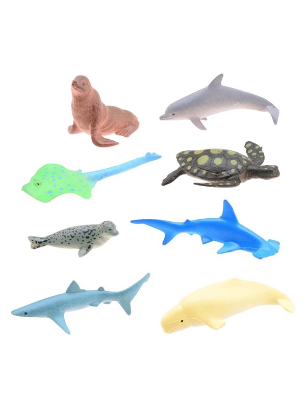 Johntoy Animal World - Sea Animals Playset 8pcs.