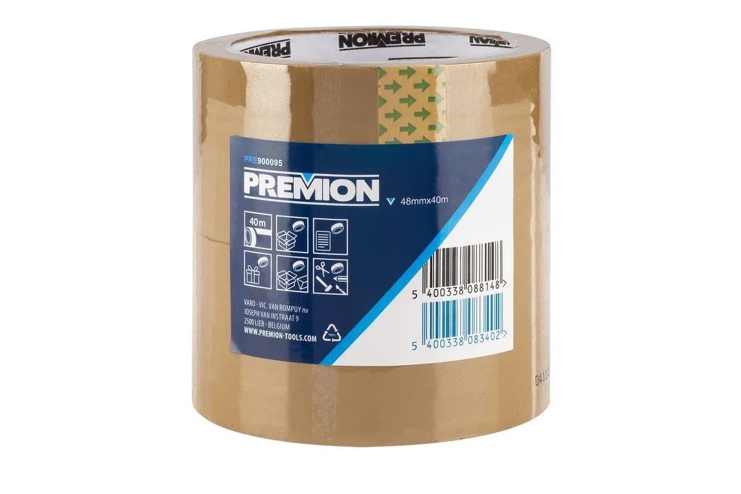 Pakketape 48 mm x 40 m 2 stk. brun