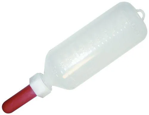 Smokkeflaske med smokk til kalv 1000 ml