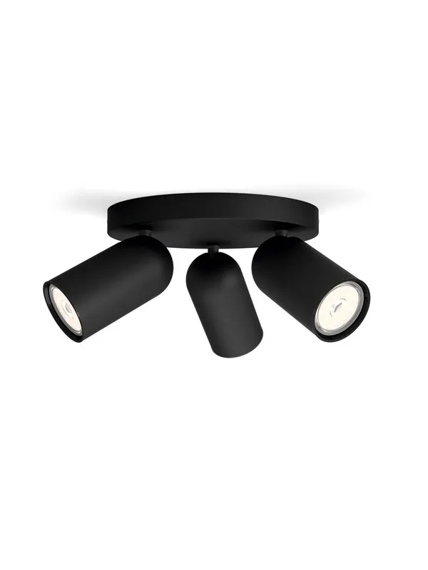Philips Pongee spot 3xGU10, svart