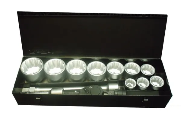 BATO Toppnøkkelsett 1" 12kt. 36-80mm 14 deler.
