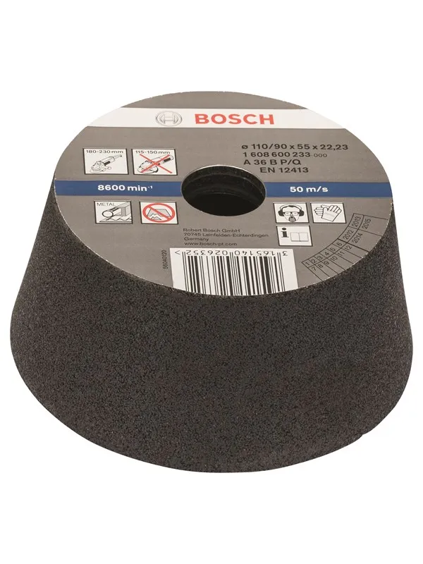 Bosch Slipekopp, koniske - metall/støpegods 90 mm, 110 mm, 55 mm, 36