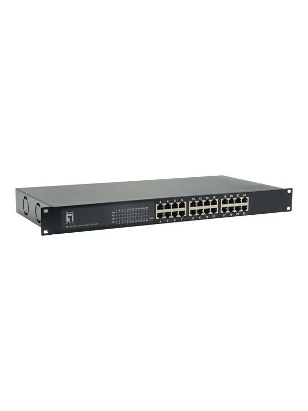 LevelOne GEP-2421W500 - switch - 24 porte - monterbar på stativ