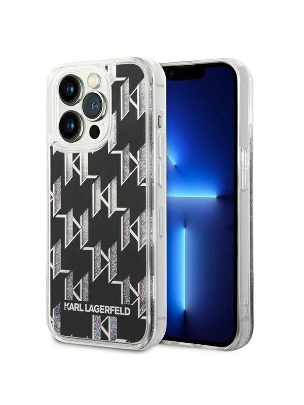 Karl Lagerfeld KLHCP14XLMNMK iPhone 14 Pro Max 6.7 "hardcase black / black Liquid Glitter Monogram