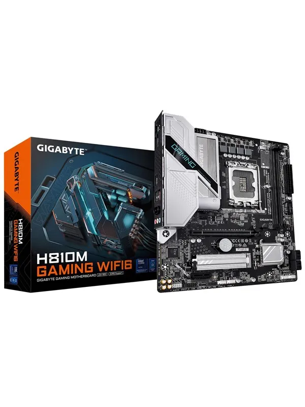 GIGABYTE H810M GAMING WIFI6 - motherboard - micro ATX - LGA1851 Socket - H810 Hovedkort - Intel H810 - Intel LGA1851 socket - DDR5 RAM - Micro-ATX