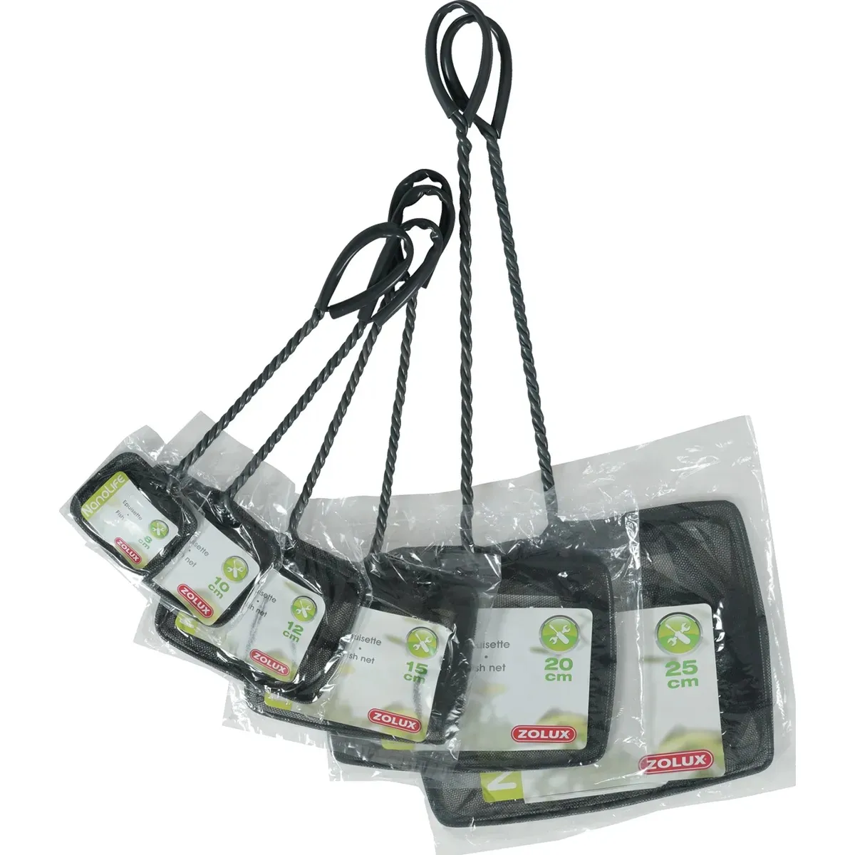 Zolux Akvariehåv  -  Sort & Hvit - 8 cm - Sort