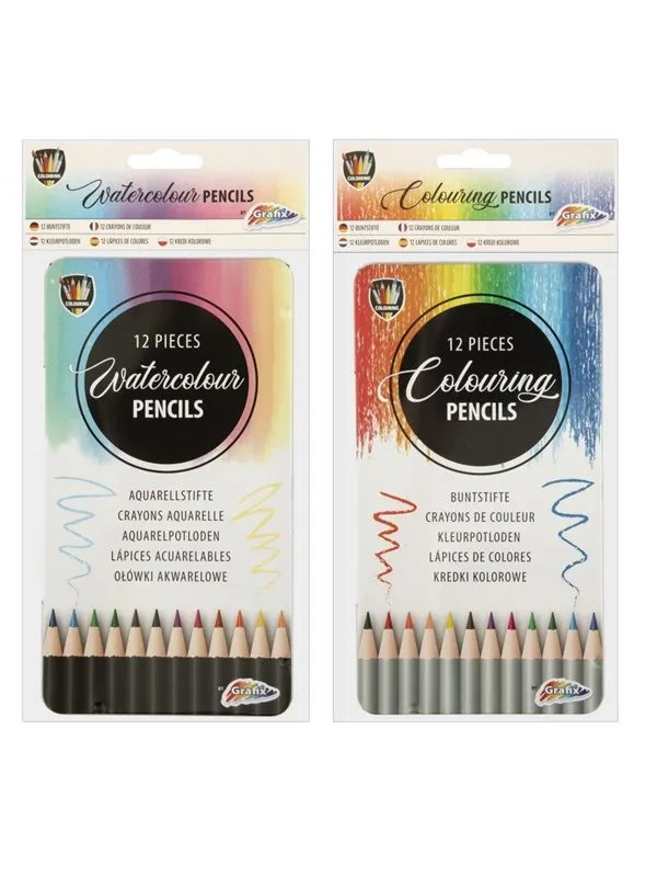 Hobby Mate Colored pencils 12 pcs. in metal box
