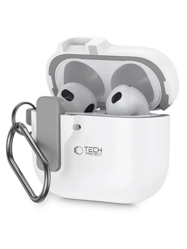 Tech-Protect Slim Hook Case for AirPods 4 - White