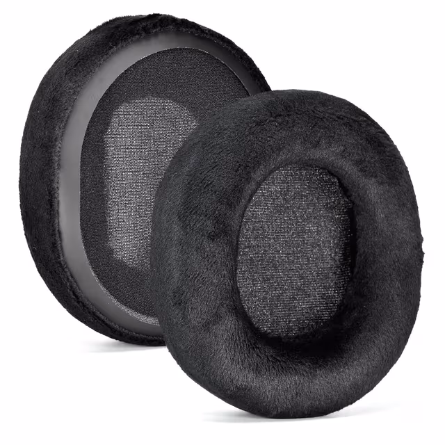 Øreputer for SteelSeries Arctis Prime/1/3/5/7/9/9X/Pro myk plysj Sort