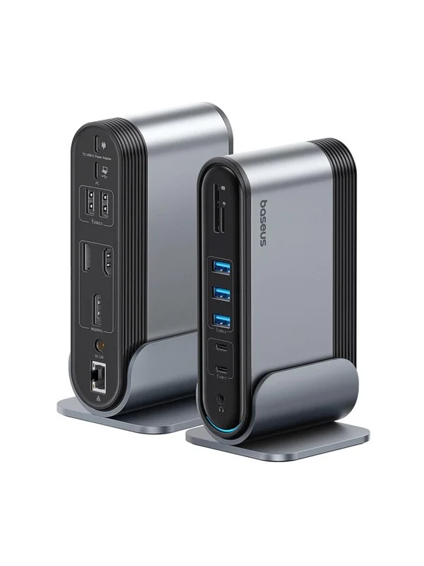 Baseus Hub UnionJoy 17-Port (USB-C to HDMI4K@60Hz* USB-hub - USB 3.0 - 17 porter - Grå