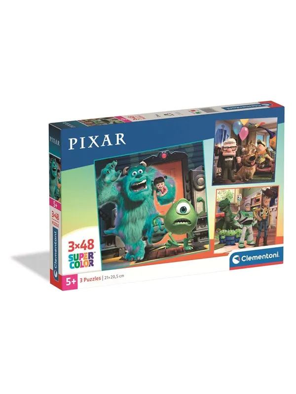 Clementoni Puzzle Square - Disney Pixar 3x48 pieces Gulv