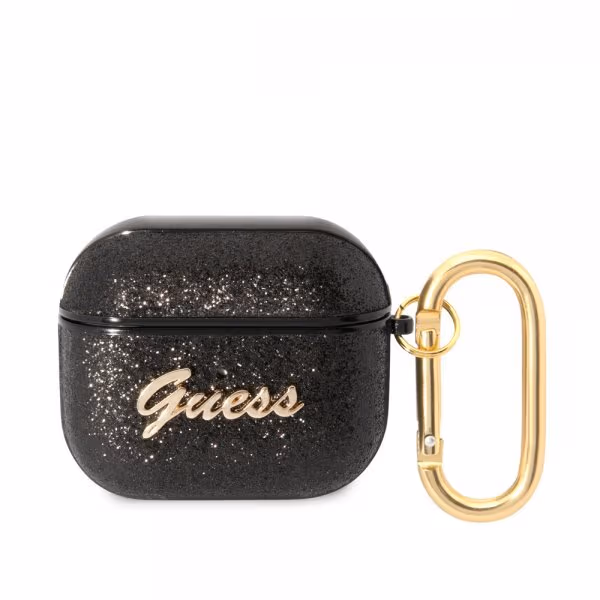 Guess AirPods 3 Deksel Glitter Flakes Svart