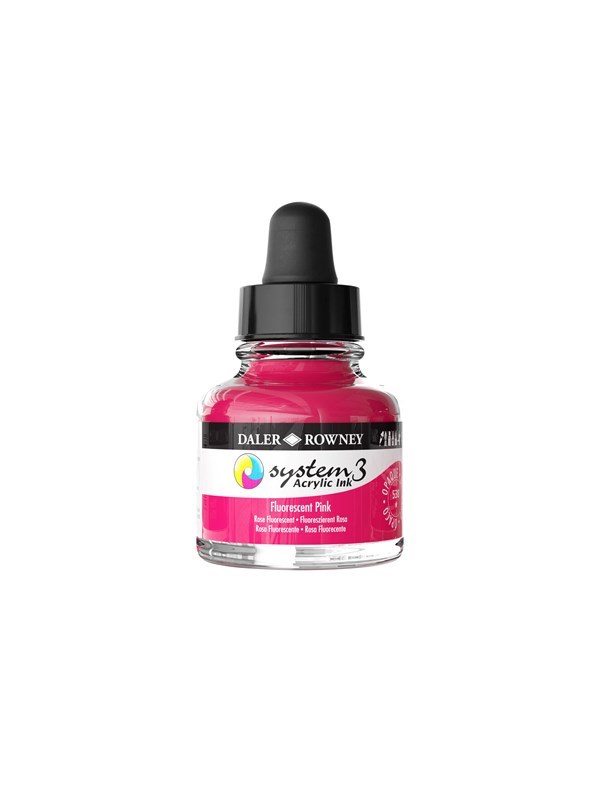 Daler-Rowney System3 Ink 29.5 ml Fluorescent Pink