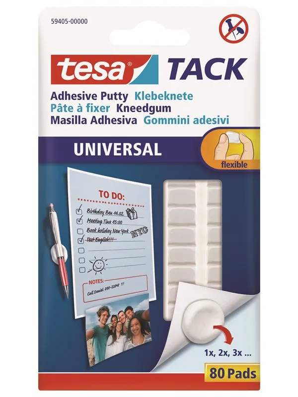 tesa TACK Adhesive Putty 80pcs Transparent