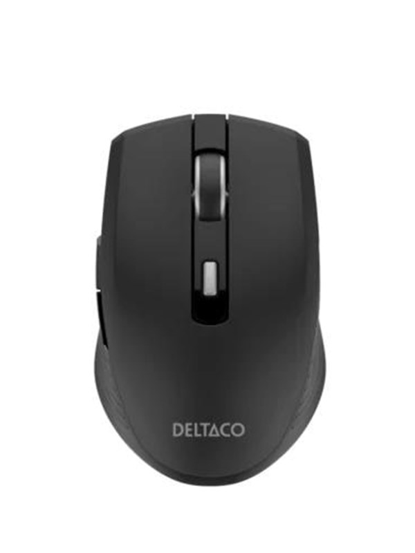 Deltaco Silent Wireless USB-C Travel Mouse with USB-C Rece - Mus - 6 - Svart