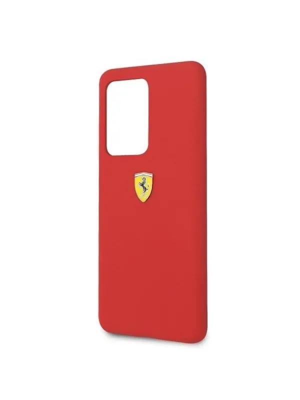 Ferrari Silicone Case for Samsung Galaxy S20 Ultra - Red