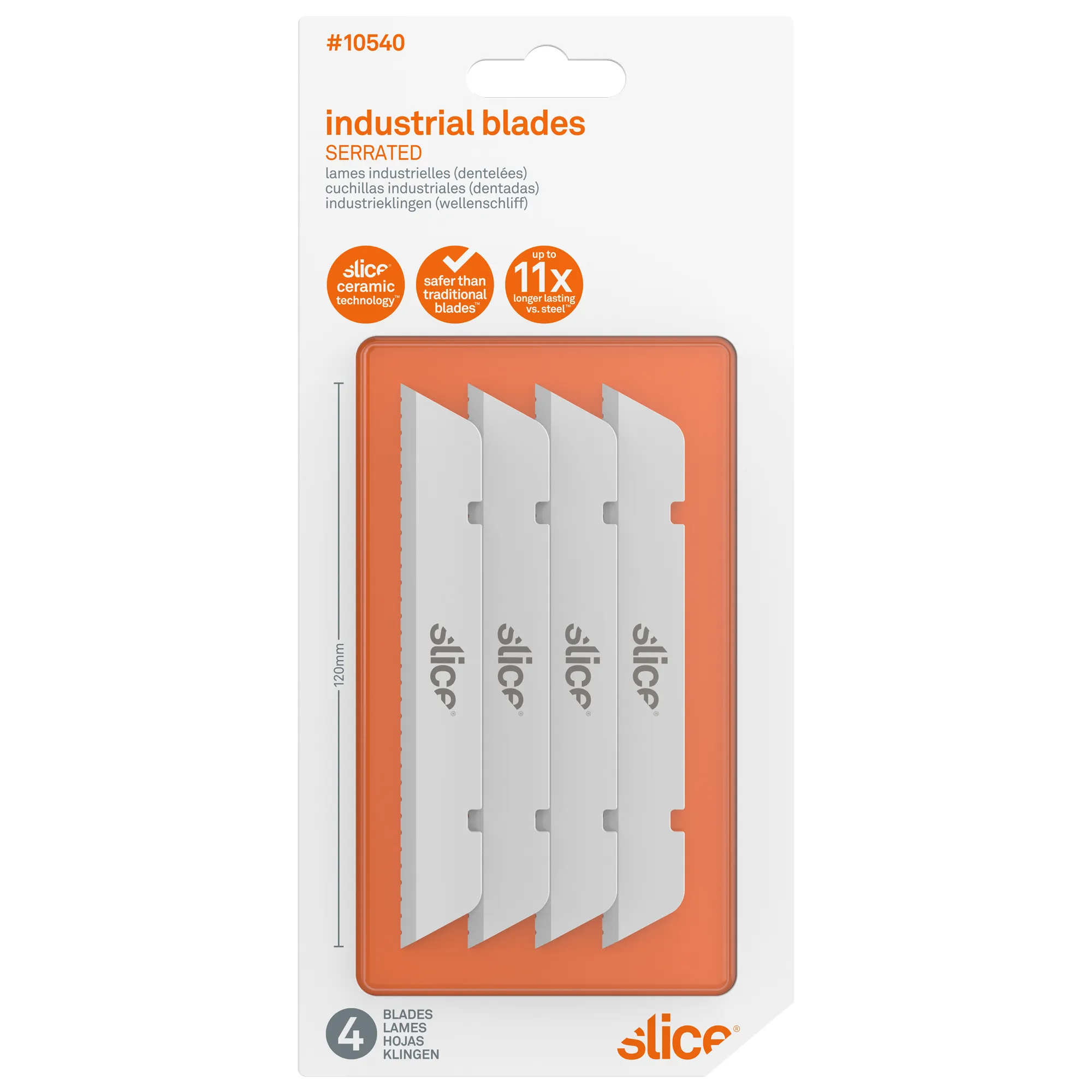 Slice® Knivblad. Savtakket, lang spids 10540