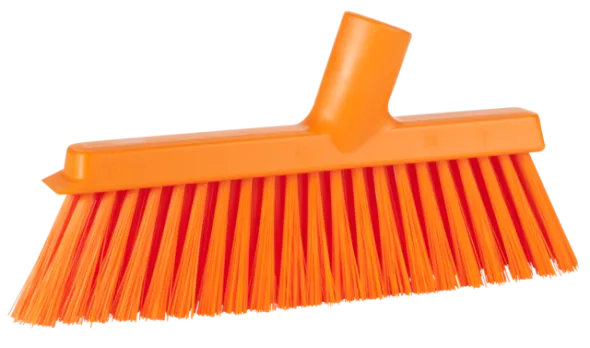 Vikan Fejebakkekost med vinklet gevind, 250 mm, Medium, Orange
