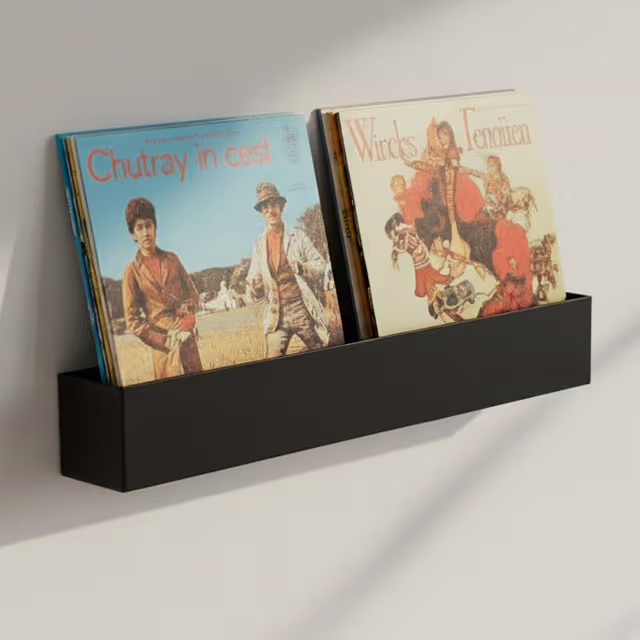 Studio 57 Vinyl Dobbel Vegg Display (svart)