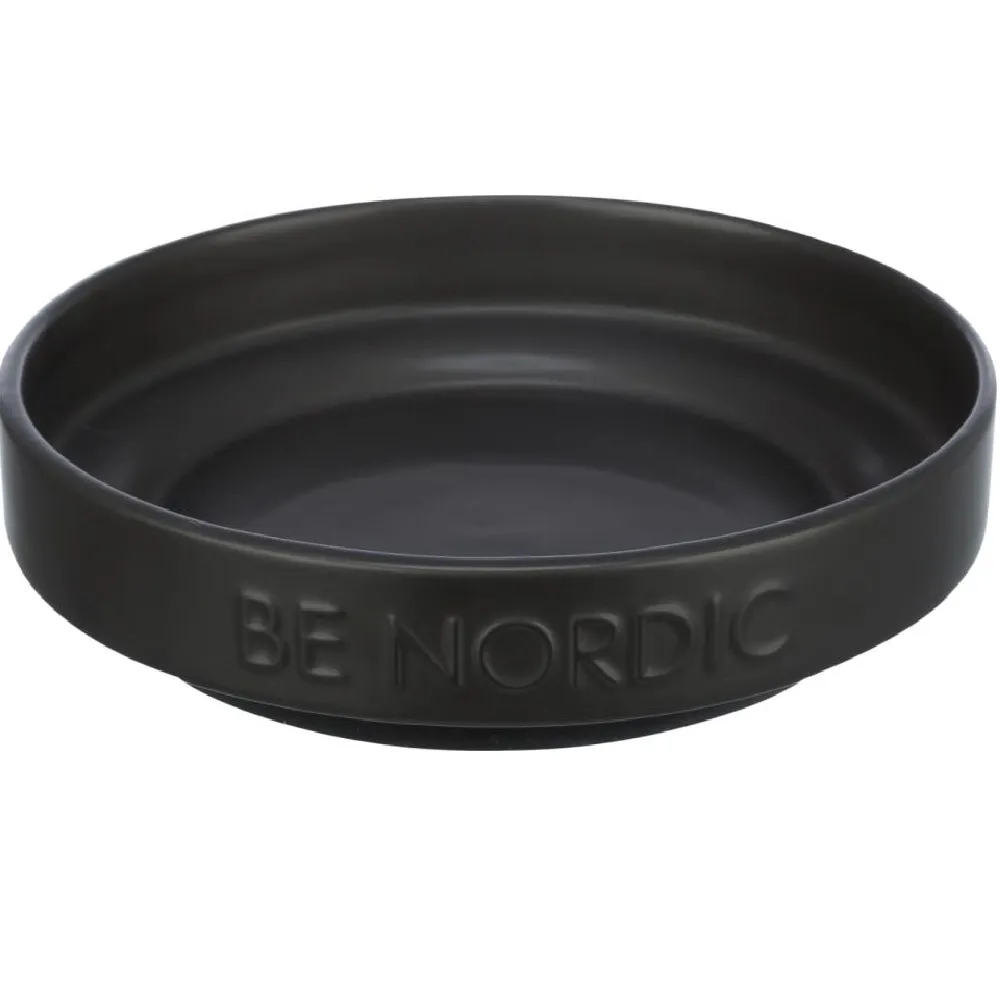 Trixie BE NORDIC keramikkskål med gummiring - 0,3 liter - Svart X