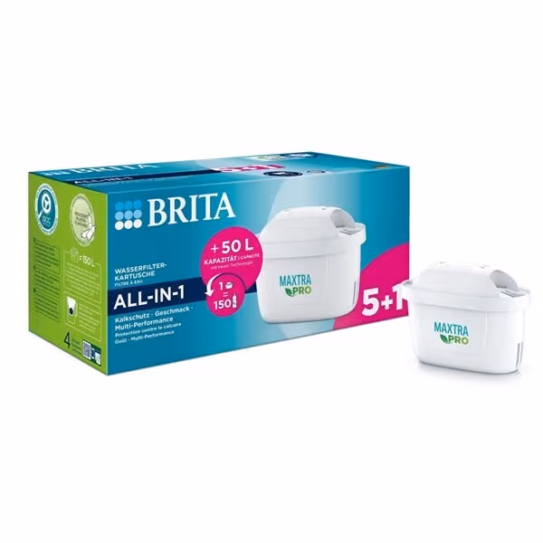 BRITA Maxtra Pro - Ekstra Kalkbeskyttelse - 5+1 Vannfilter