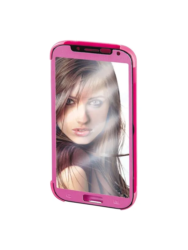 Hama "Mirror" Booklet Case for Samsung Galaxy S5 (Neo) pink/silver