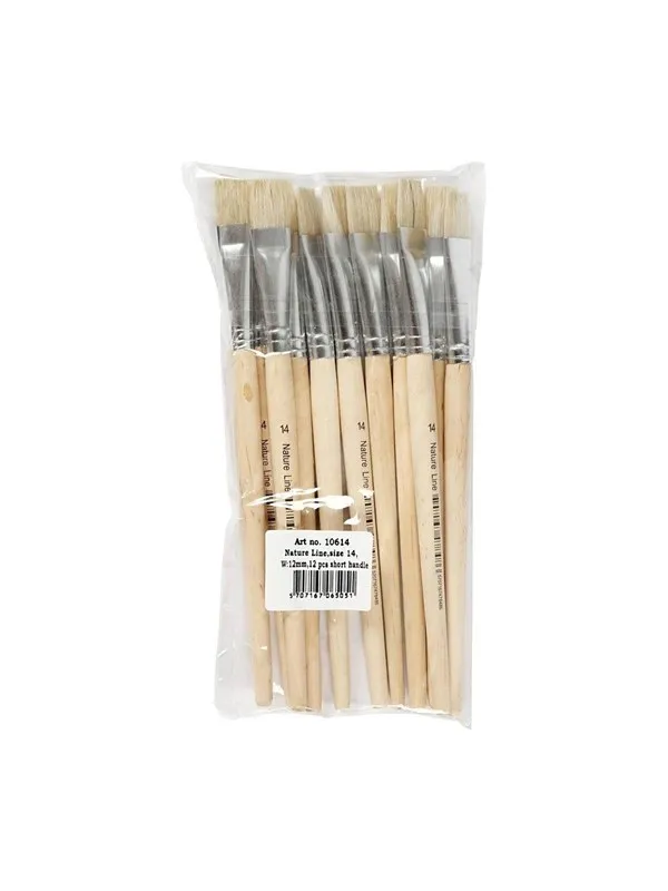 Creativ Company Wooden brushes - Nr. 14 Short handle 12st.