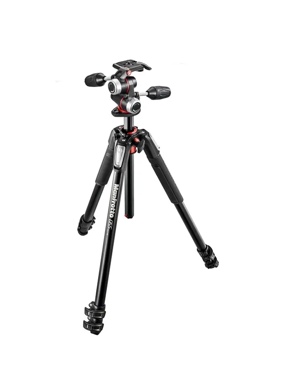 Manfrotto MK055XPRO3-3W - Tripod - Alu 3-section horiz. column tripod with head