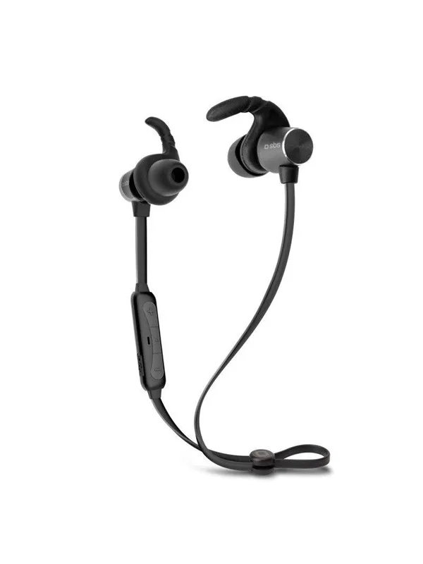 SBS Wireless Magnetic Multipoint Earphones - Black