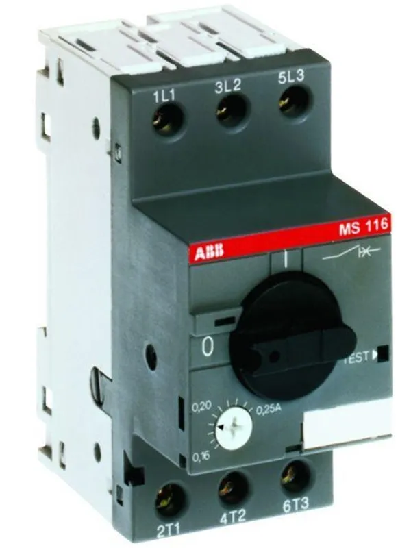 ABB Ms116-6.3 manual motor starter trip class 10a 4.0 - 6.3a