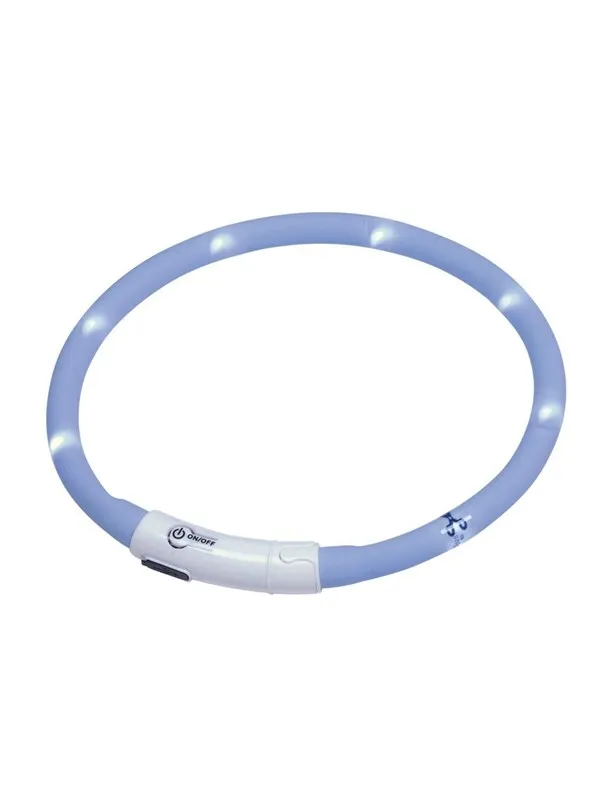 Nobby LED halsbånd Puppy lyseblå Ø 45 cm