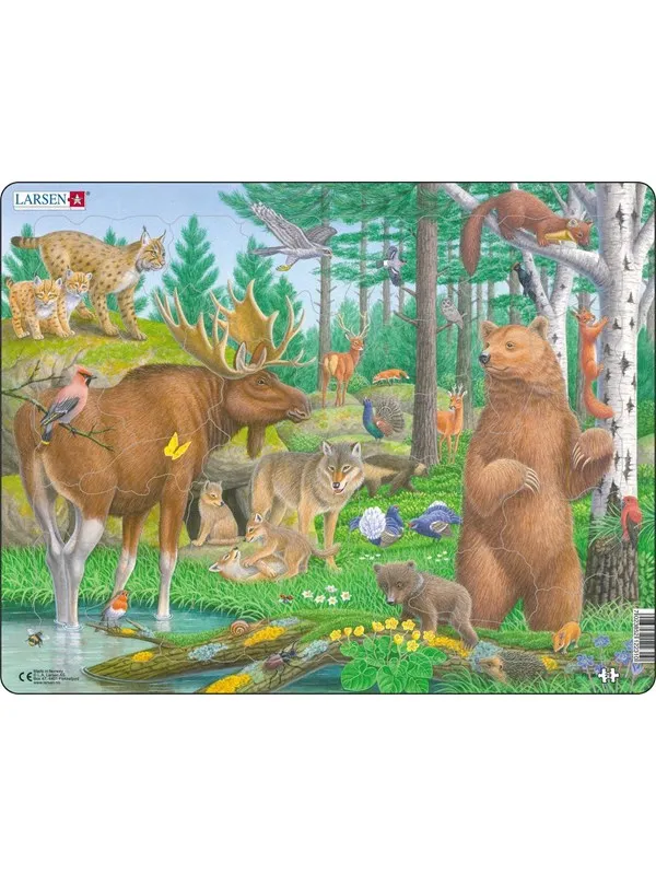 Larsen Puzzles Puzzle Forest Animals - 29 pieces Maxi (36.5x28.5 cm) Gulv