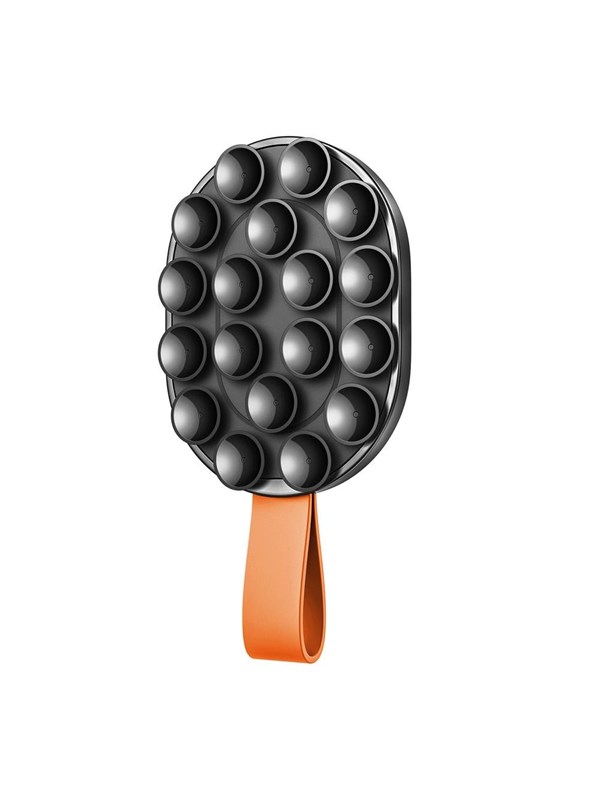 Joyroom JR-ZS393-S magnetic holder with suction cups for 4.7-7" phone - black and orange
