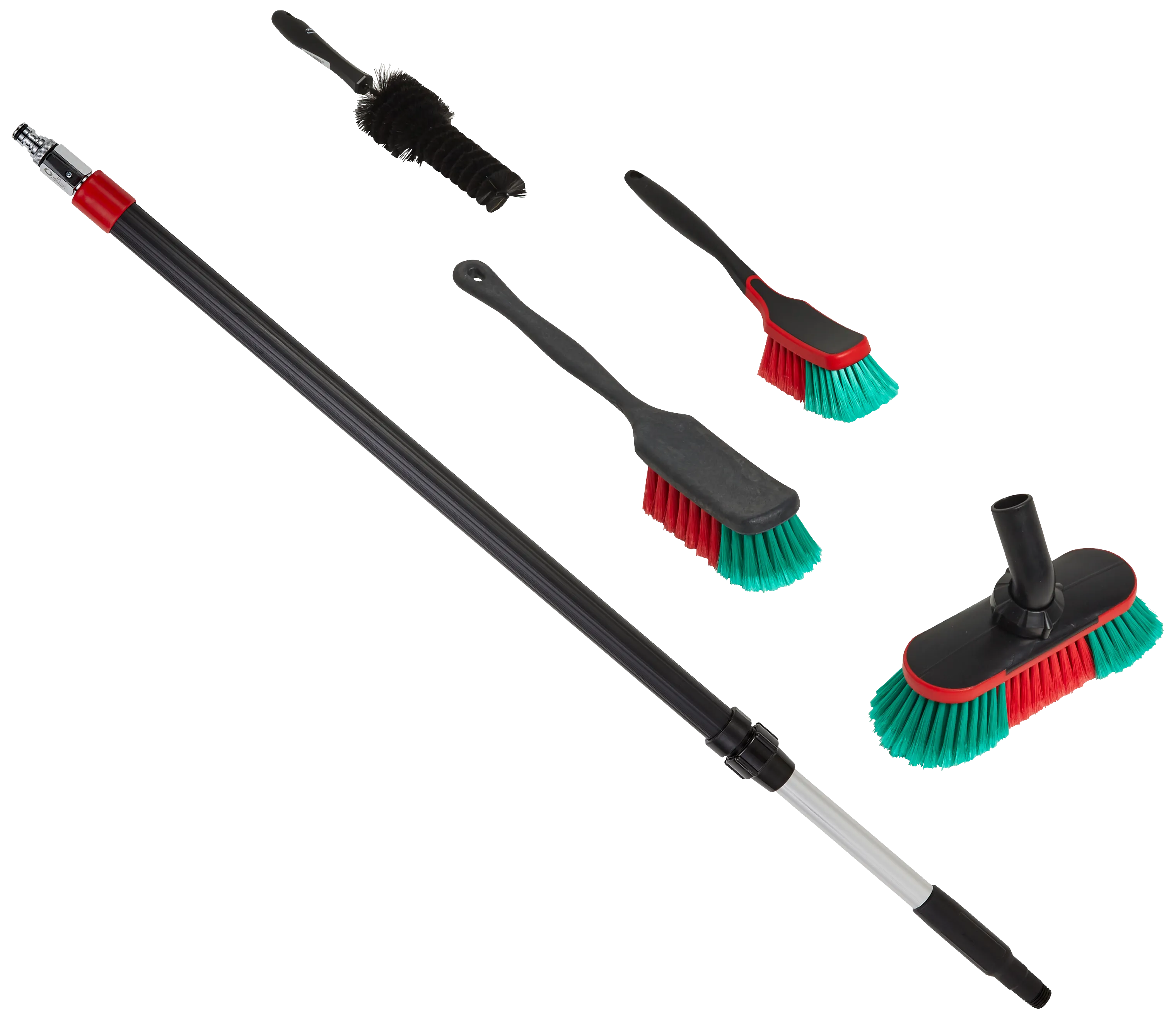 Transportsystem startpakke, 4 børster + aluminiumsskaft