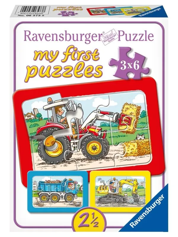 Ravensburger Excavator Tractor & Dump Tractor 3x6p