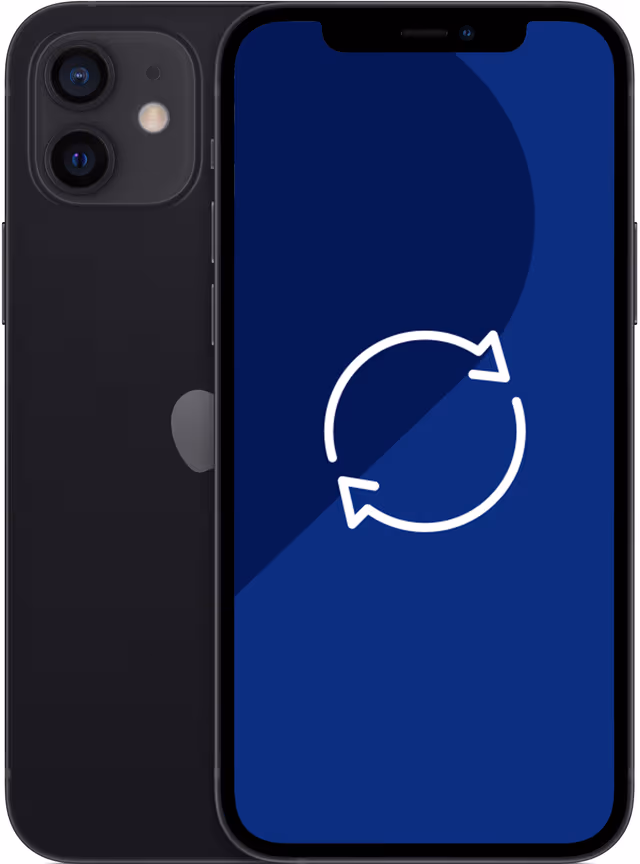 Brukt iPhone 12 - 5G smarttelefon 128 GB (sort)