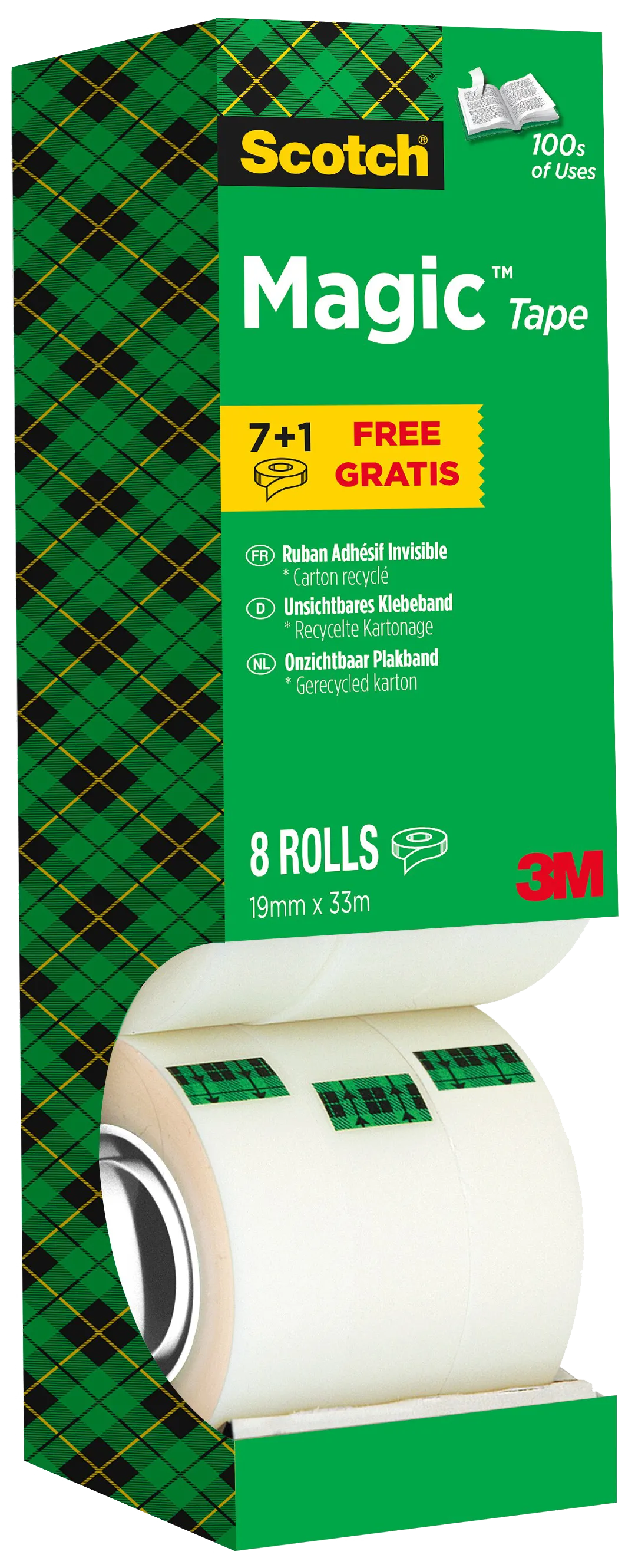 Scotch Magic tape 'englehud' 19mm×33m, pk/8rll