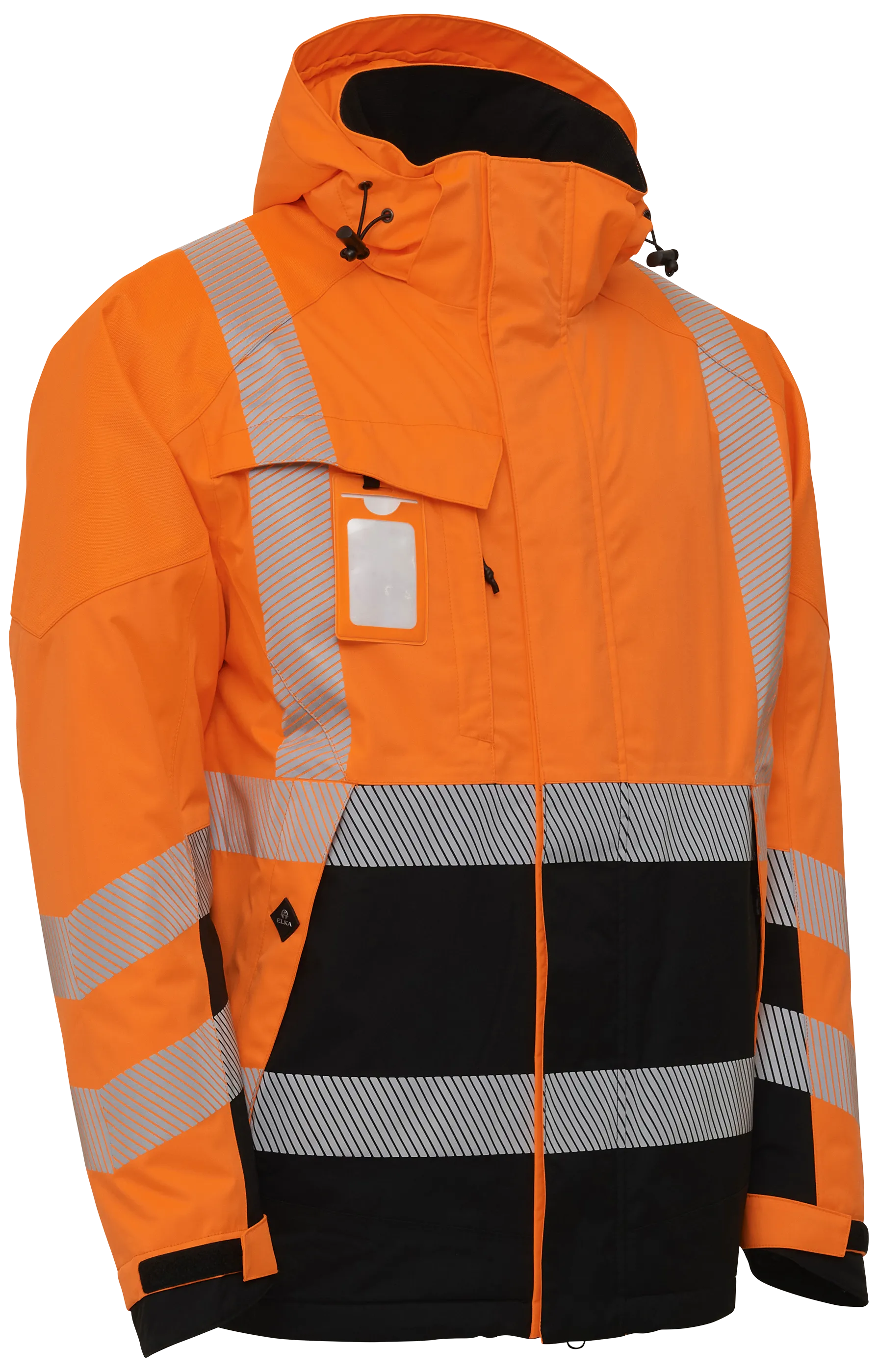 Synlighets vinterjakke stretch 186100R oransje/svart str. M