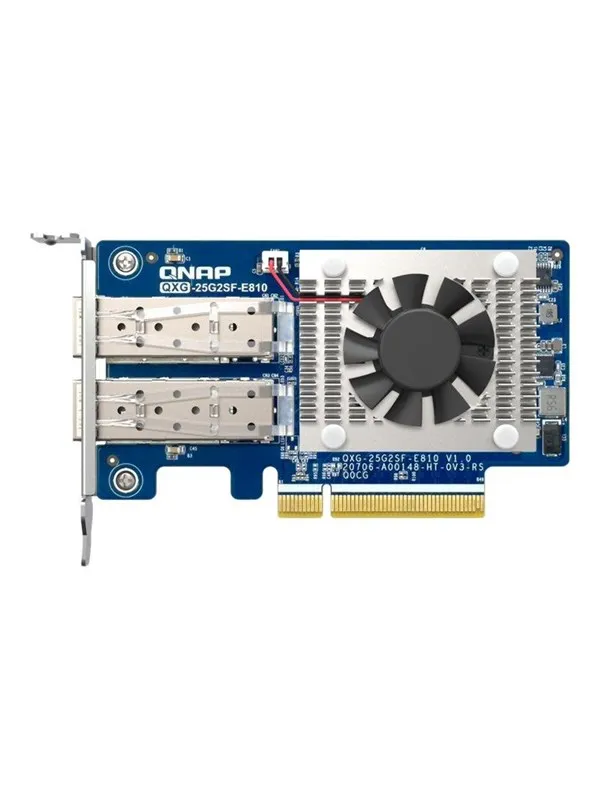 QNAP QXG-25G2SF-E810 - network adapter - PCIe 4.0 x8 - 25 Gigabit SFP28 x 2