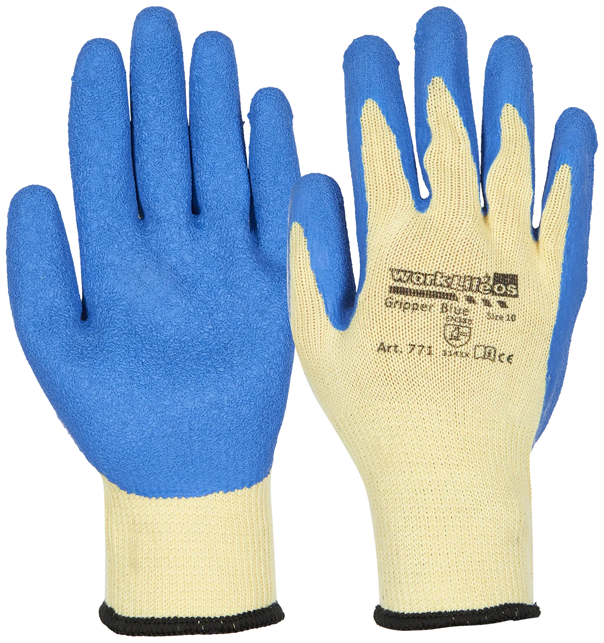 Worklife Gripper Blue hanske latex halvdyppet 771-8