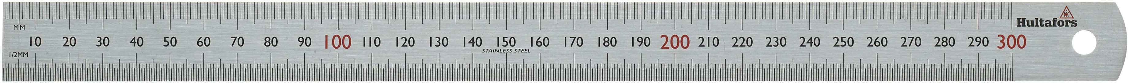 Stållinjal STL 300 x 23,7 mm refleksfri, mm gradering