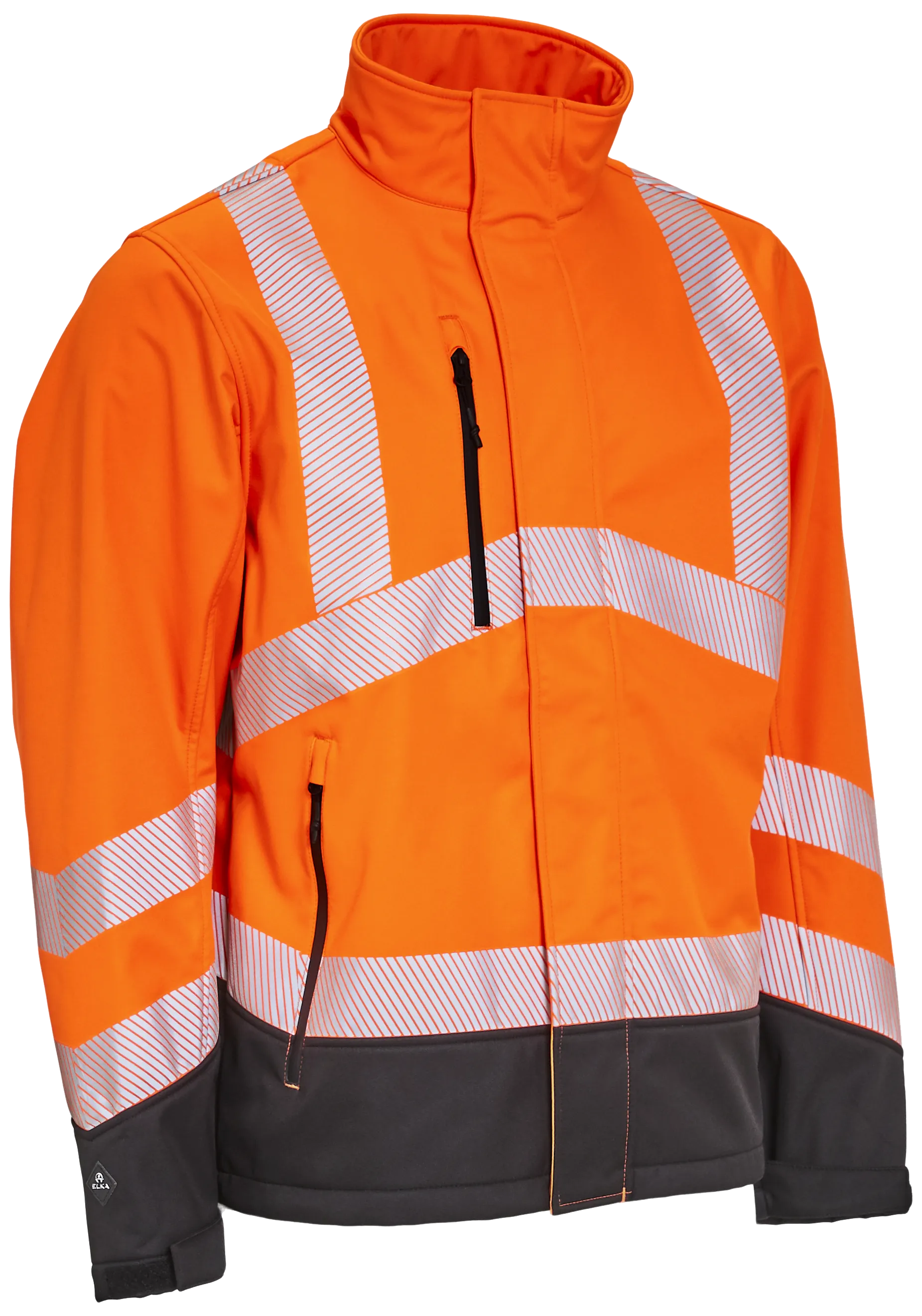Synlighets softshelljakke 116505R oransje/svart str. XS