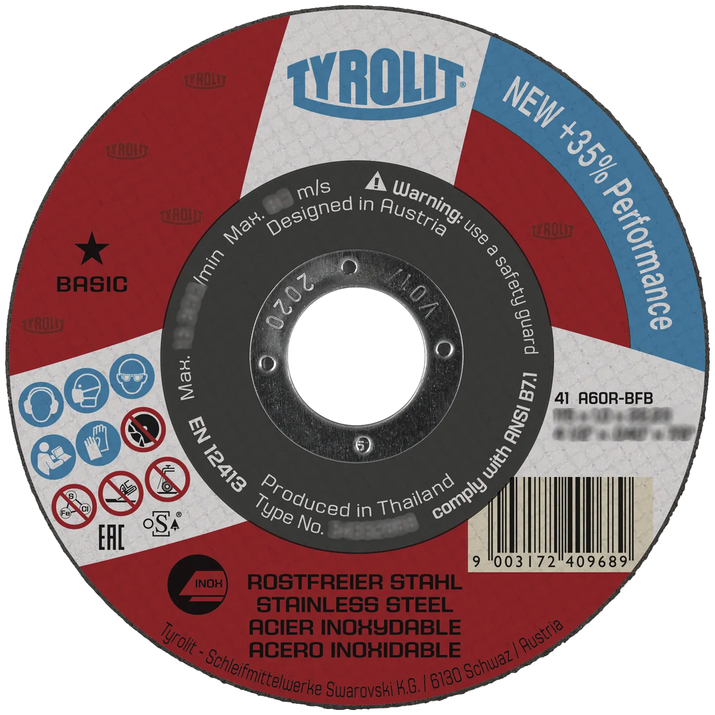 Kutteskive Basic 41C ø100×1,6 A60R-BFB