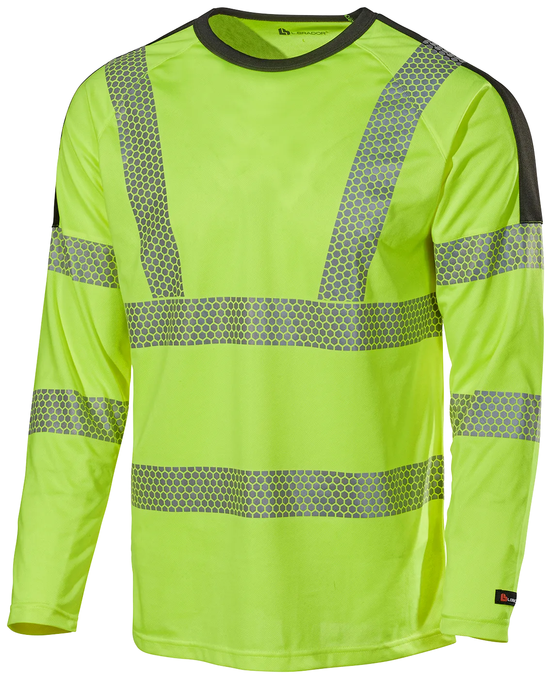 T-skjorte 6121P Gul/Sort Str. 3XL