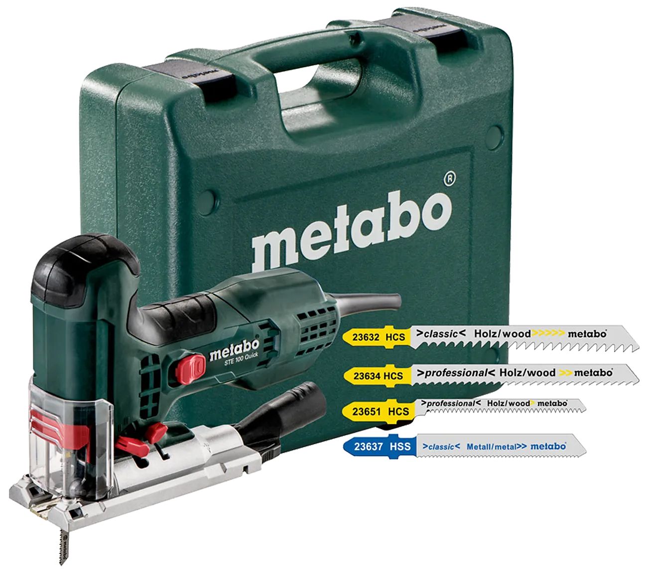 Stikksag 710W STE 100 Quick, i koffert m/20 blader