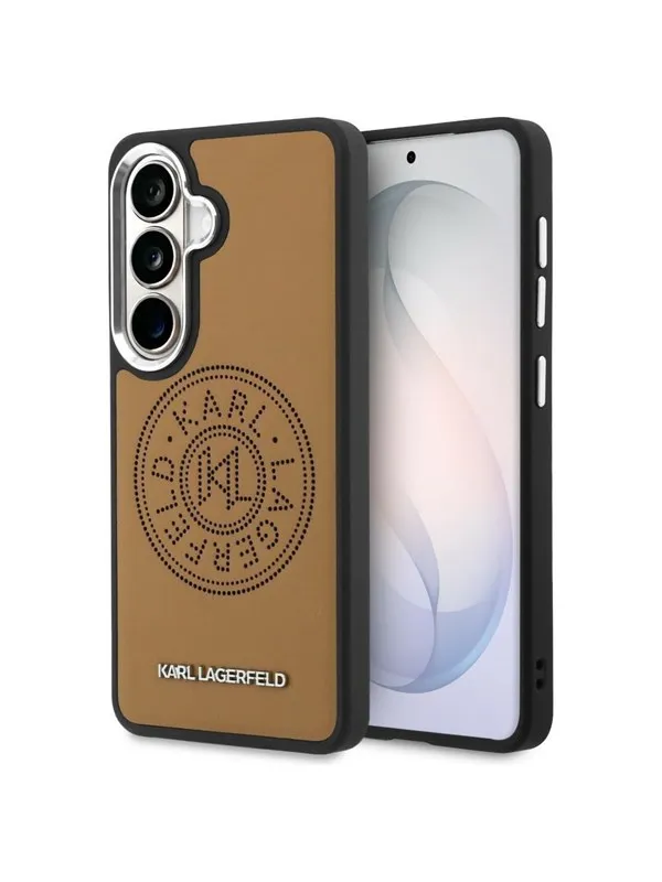 Karl Lagerfeld Perforated KL MagSafe Case for Samsung Galaxy S26+ - Brown