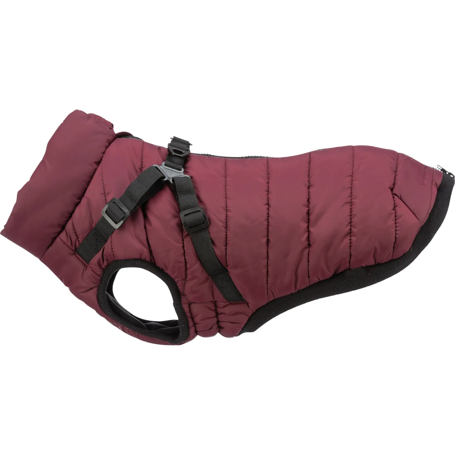 Trixie Pirou vinterjakke med hundesele - 2xs 24cm - Sangria